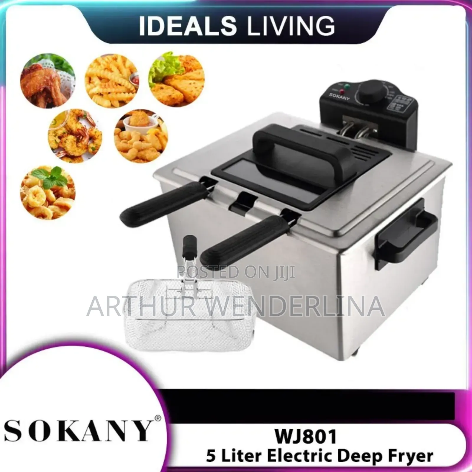 Sokany Deep Fryer 2 in 1 .(5liters Each)