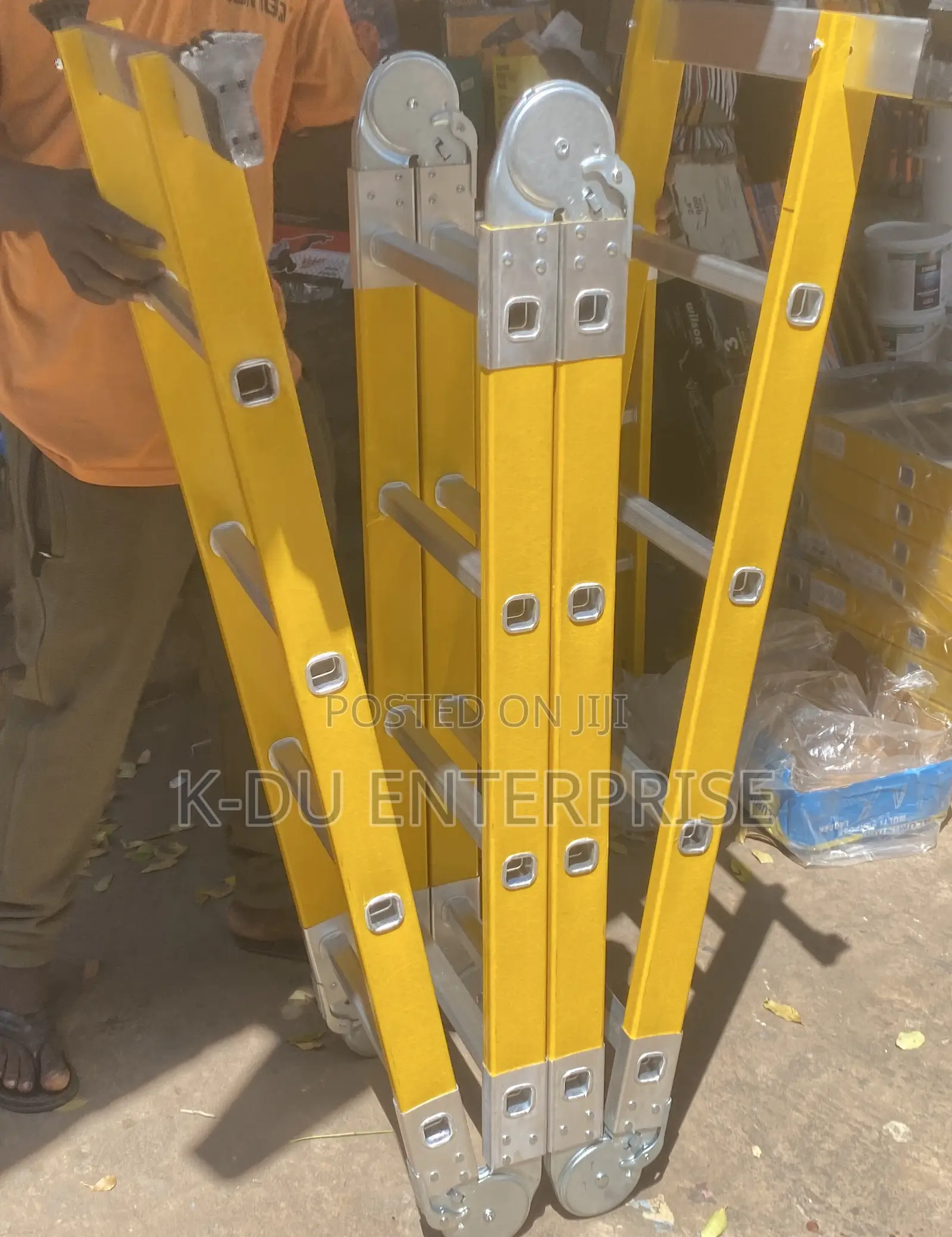 Yellow Fiberglass Ladder 4x4