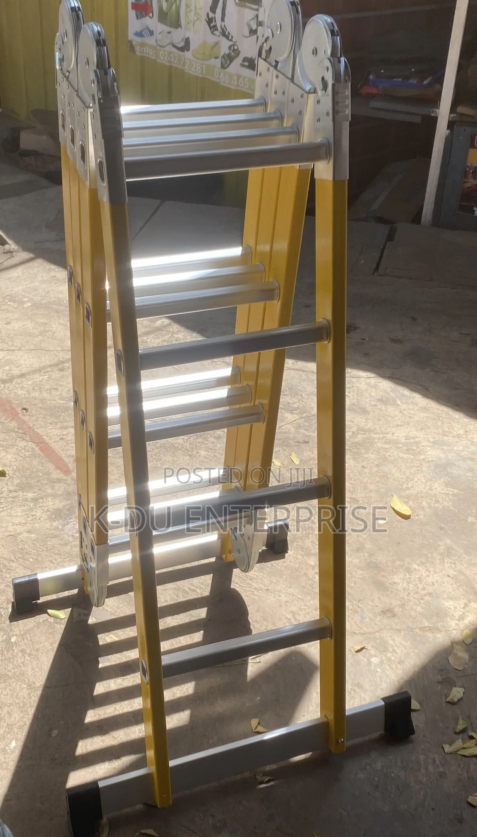 Yellow Fiberglass Ladder 4x4