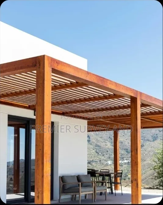 Strong Wooden Pergola With Modern Finish