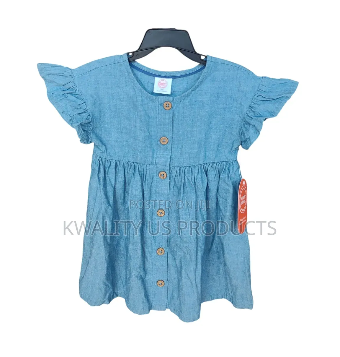 Wonder Nation Toddler Girl Flutter Denim Dress - 18 Months