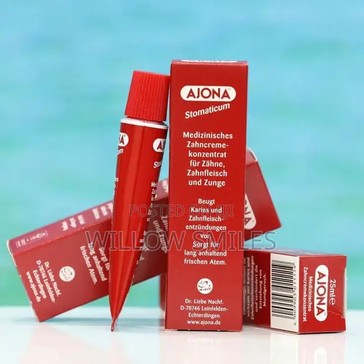 Ajona Stomaticum Toothpaste + Brush + Tongue Scraper