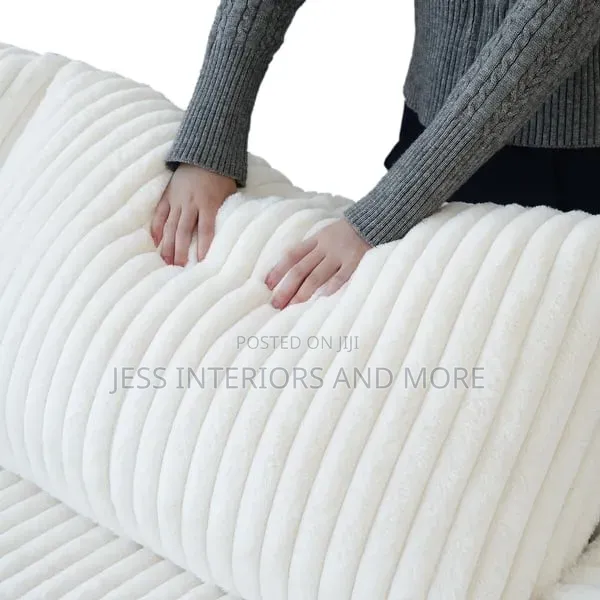 Oversized Sofa Set(Corduroy)Sectional Sofa(White)