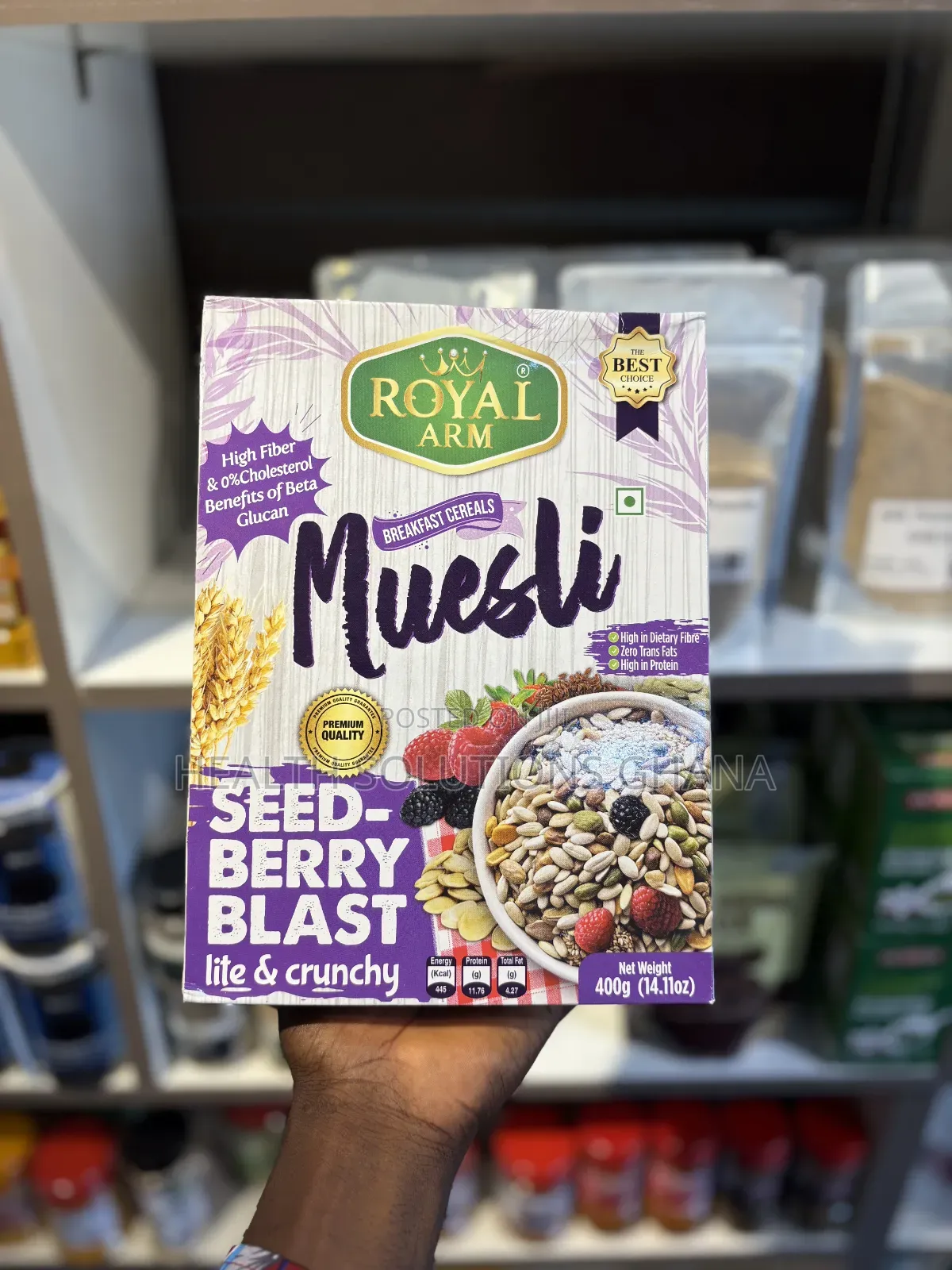 Muesli Seed Berry Blast for Fiber Antioxidant Wellness Support