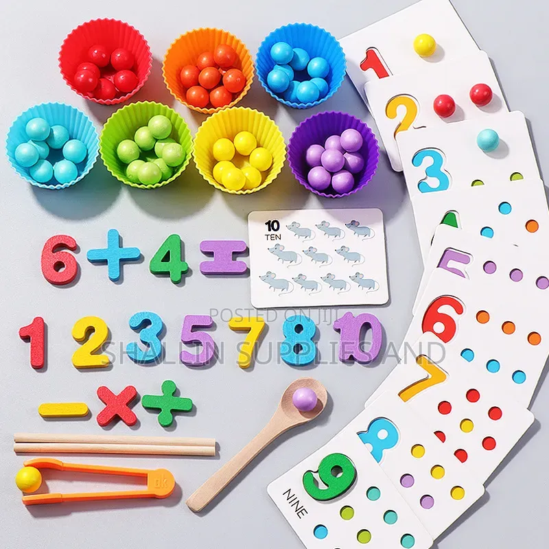 Kids' Number Cognitive Operation Color Sorting Toy