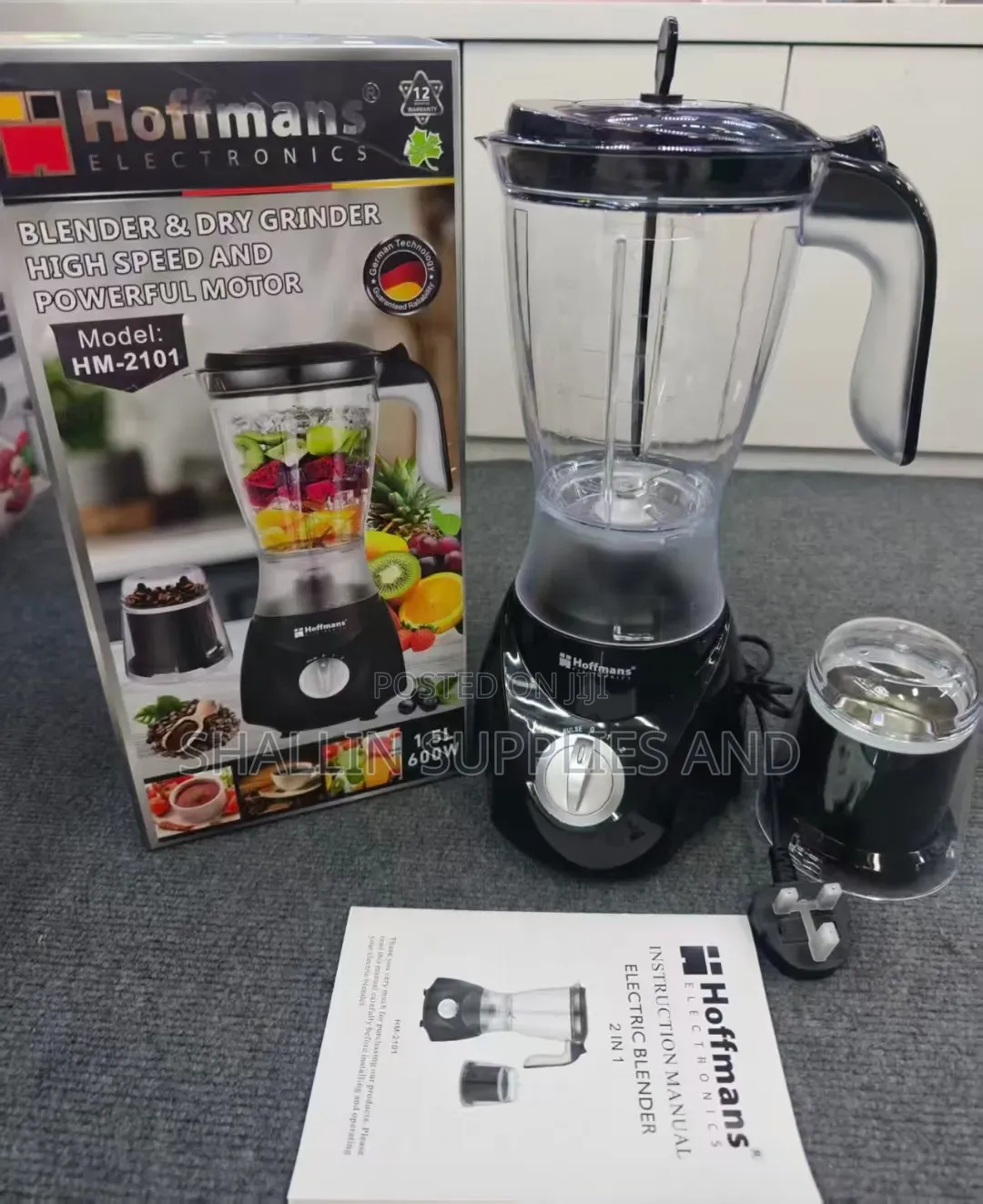 Hoffmans 2-in-1 Blender Dry Grinder (Hm-2101)