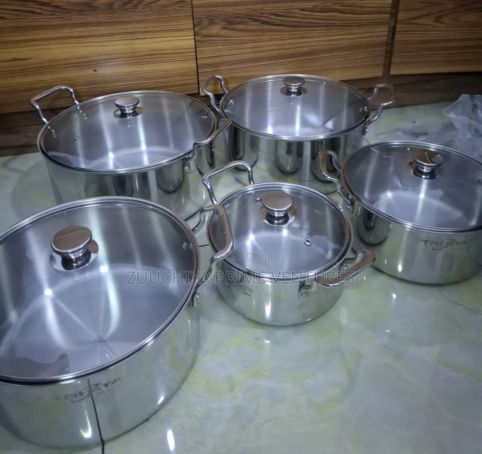 10pcs Tristar Tri-Ply Stainless Steel Casserole Cookware Set Uk
