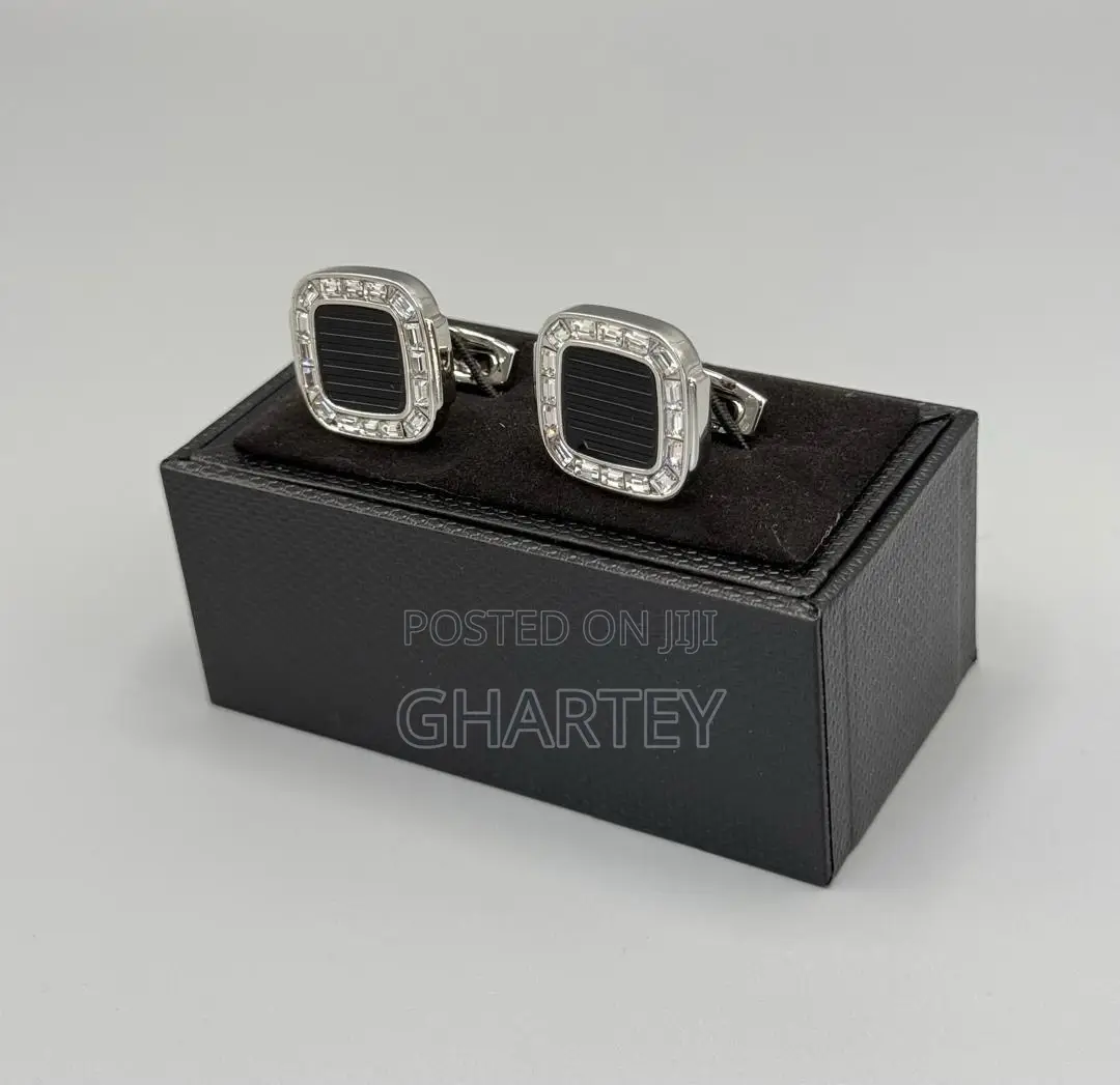 All Silver Luxury Cufflinks