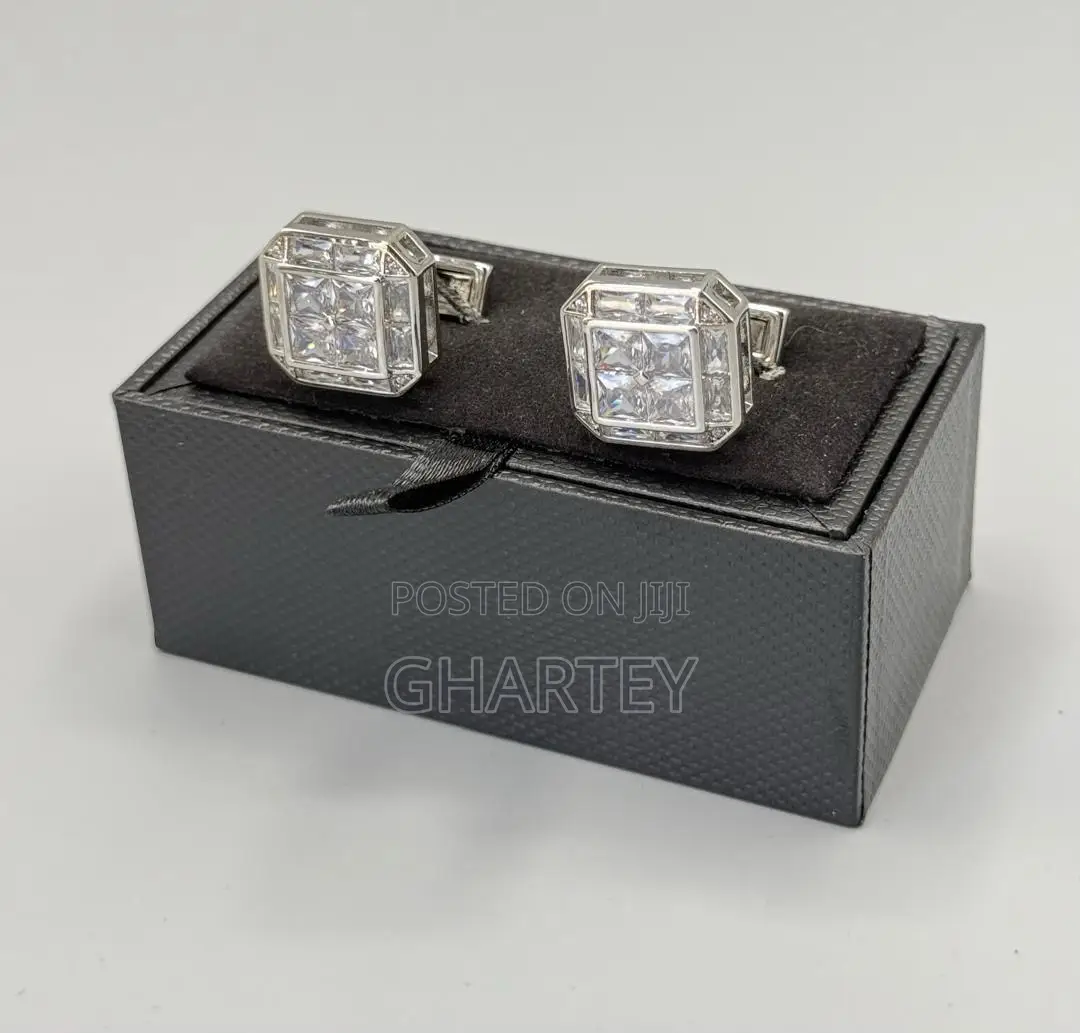 All Silver Luxury Cufflinks