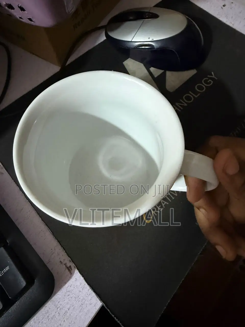 Pink and White Ceramic Mugs