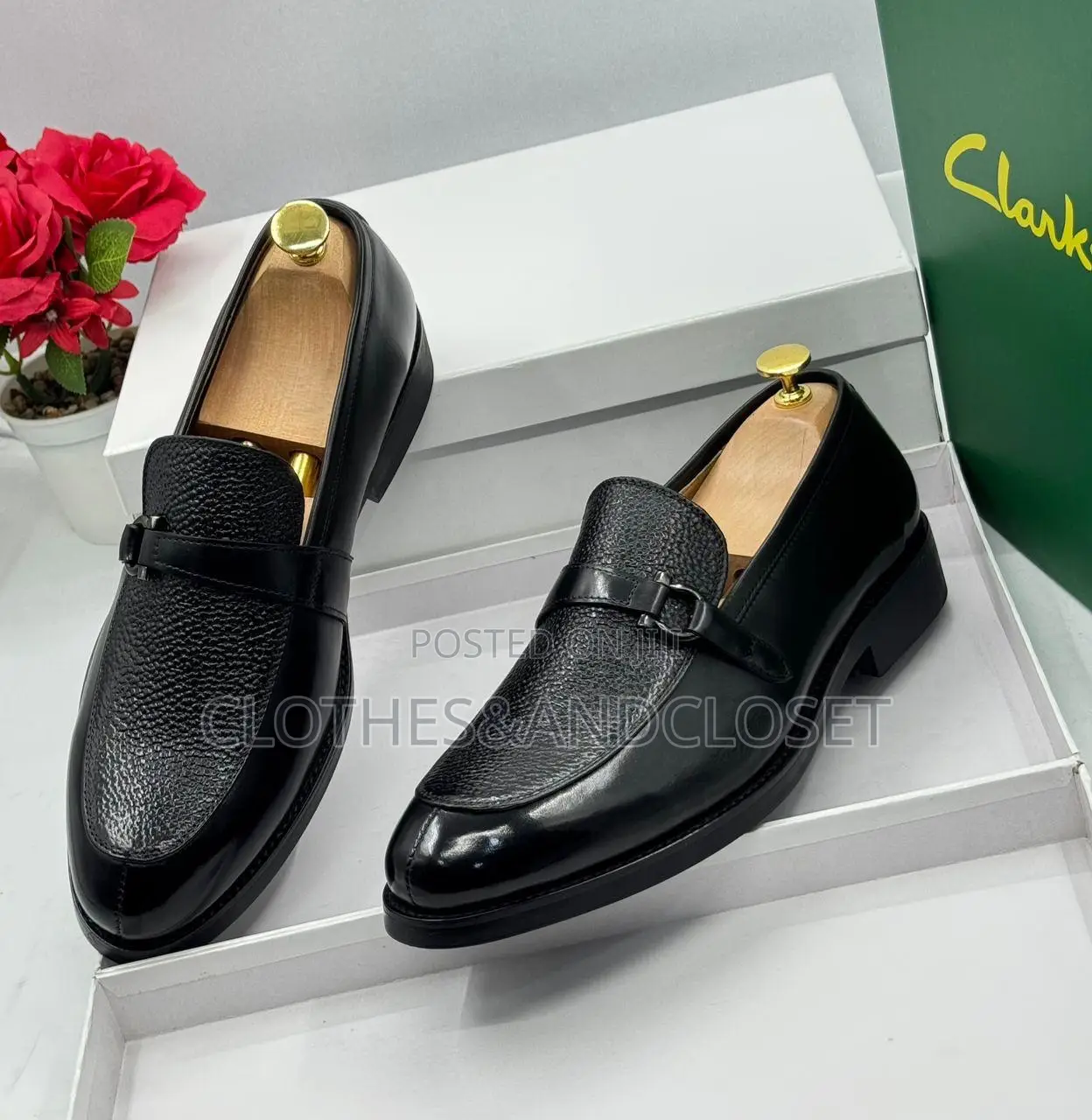 Men's Premium Black Leather Slip-on Loafer
