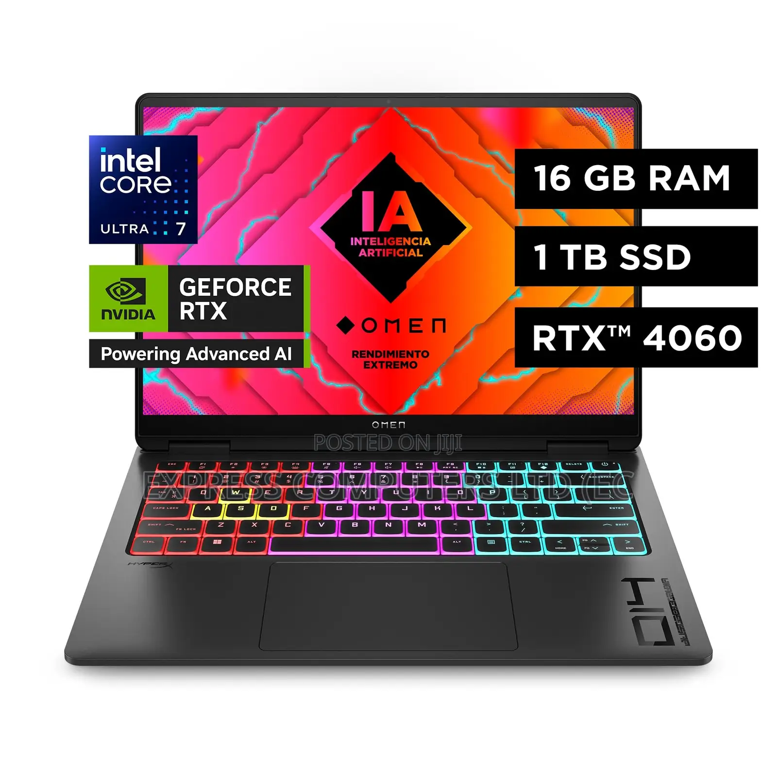 Laptop HP Omen Transcend 14-fb0023dx 16GB Intel Core Ultra 7 SSD 1T