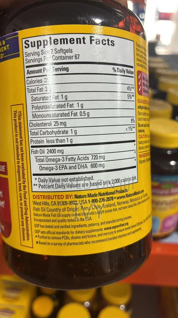 Nature Made Omega 3 Fish Oil