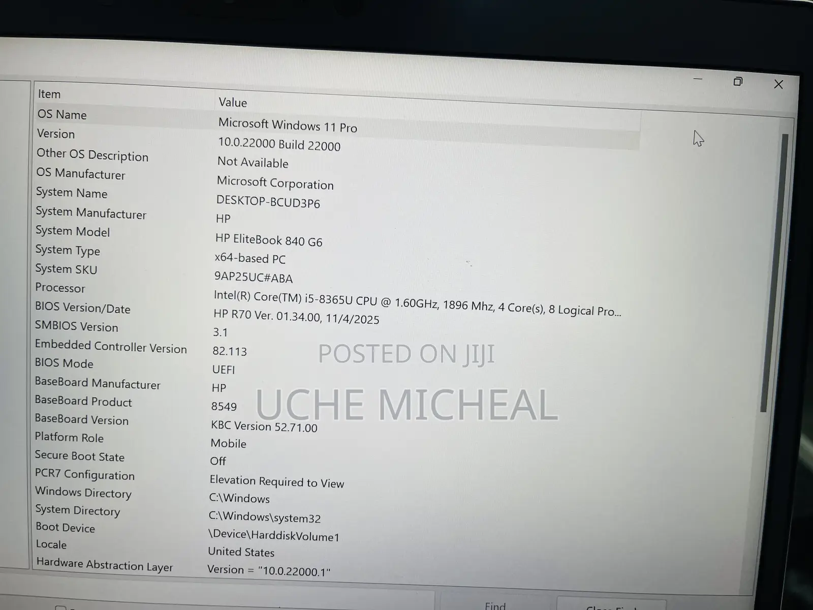 Laptop HP EliteBook 840 G6 16GB Intel Core i5 SSD 256GB