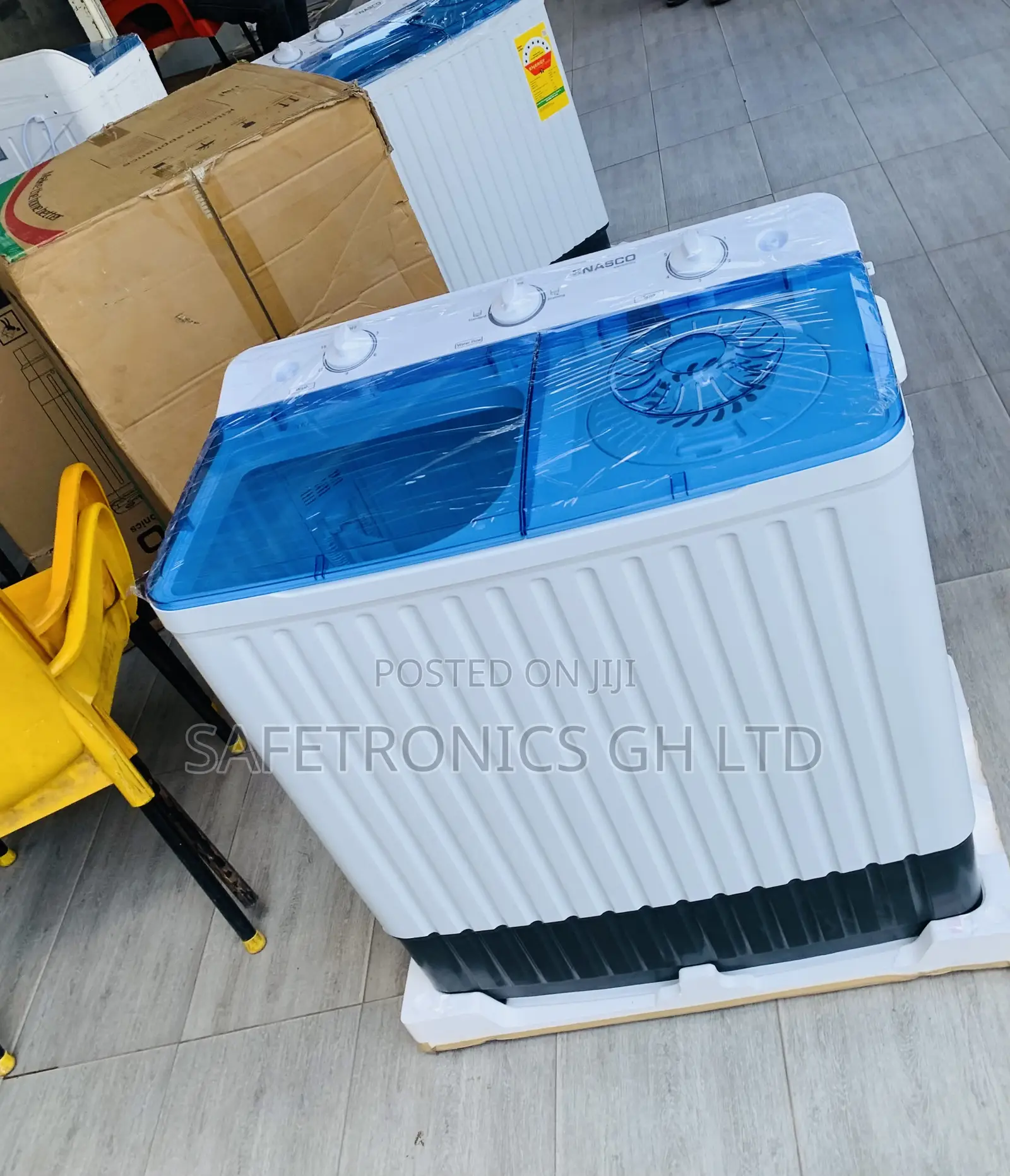 Exclusive Nasco 10kg Semi-Auto Washing Machine Top-Load Twin-Tub