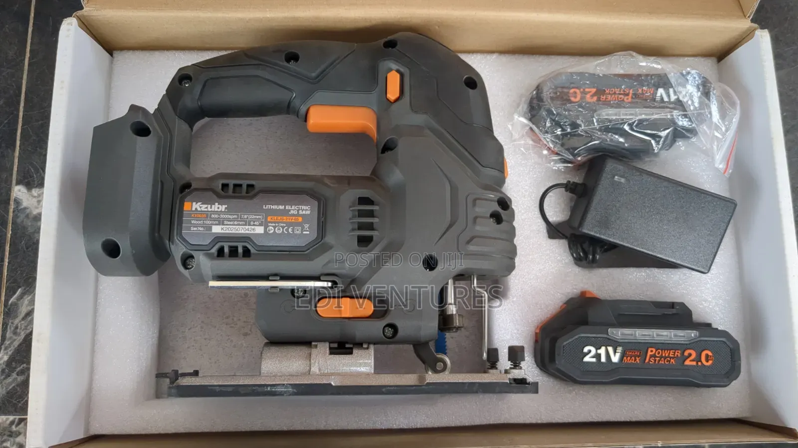 Kzubr Cordless Jigsaw - 2 Batteries Laser Light for Accuracy