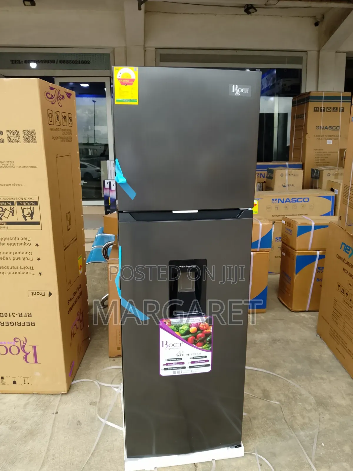 247 Litters Roch Top Freezer Double Door Fridge