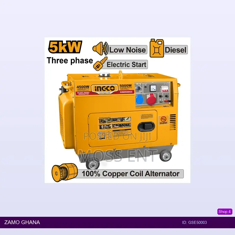 Silent Diesel Generator 3 Phase 5kw - Gse50003