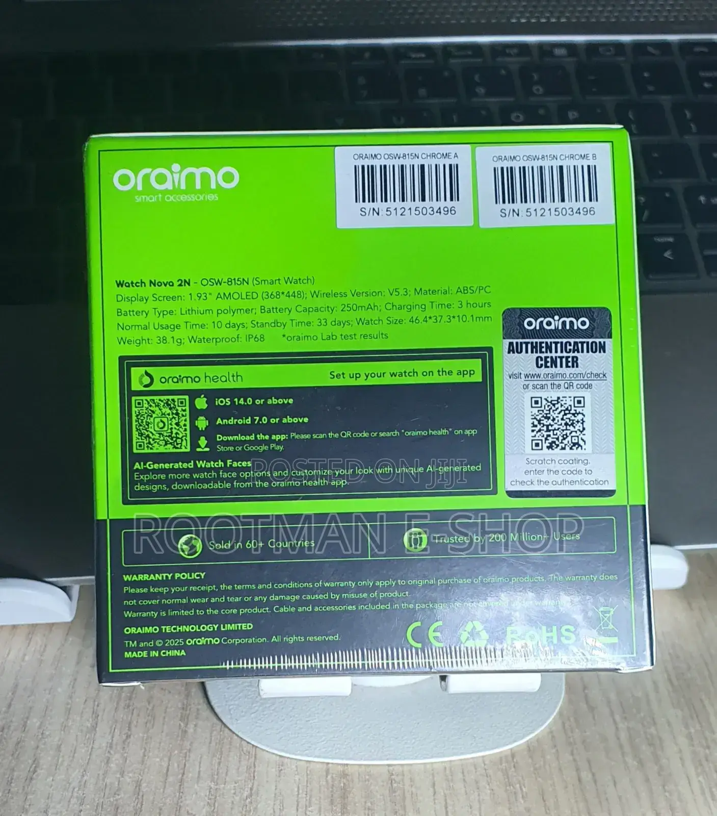 Oraimo Watch Nova-2n Amoled Display
