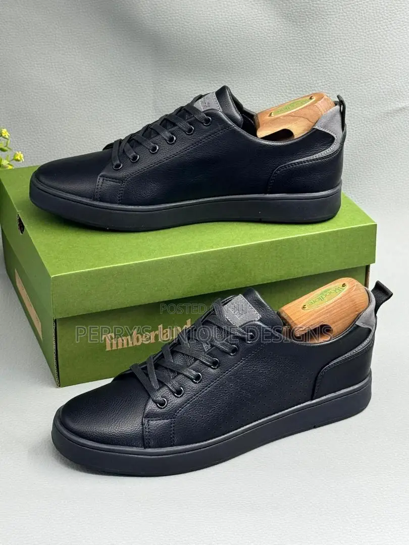 Timberland Urban Edge All-Black Leather Sneakers