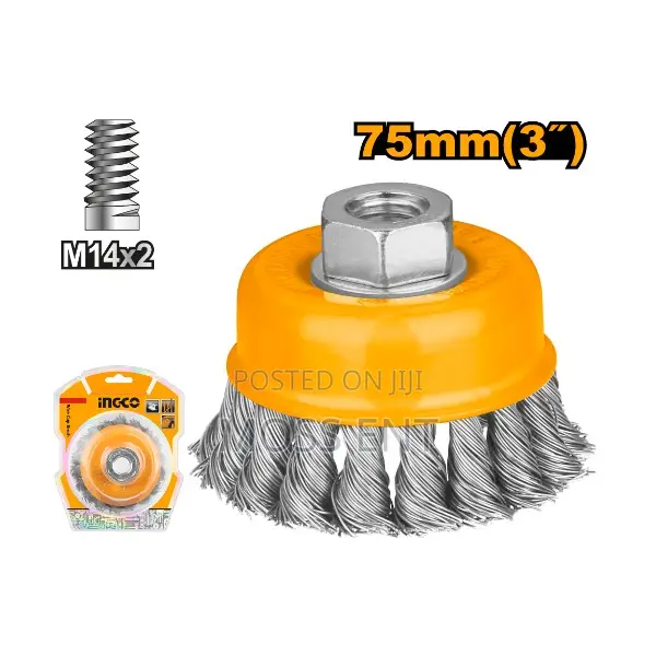 Ingco Durable Wire Cup Brush 75mmx0.5mm - Wb20751