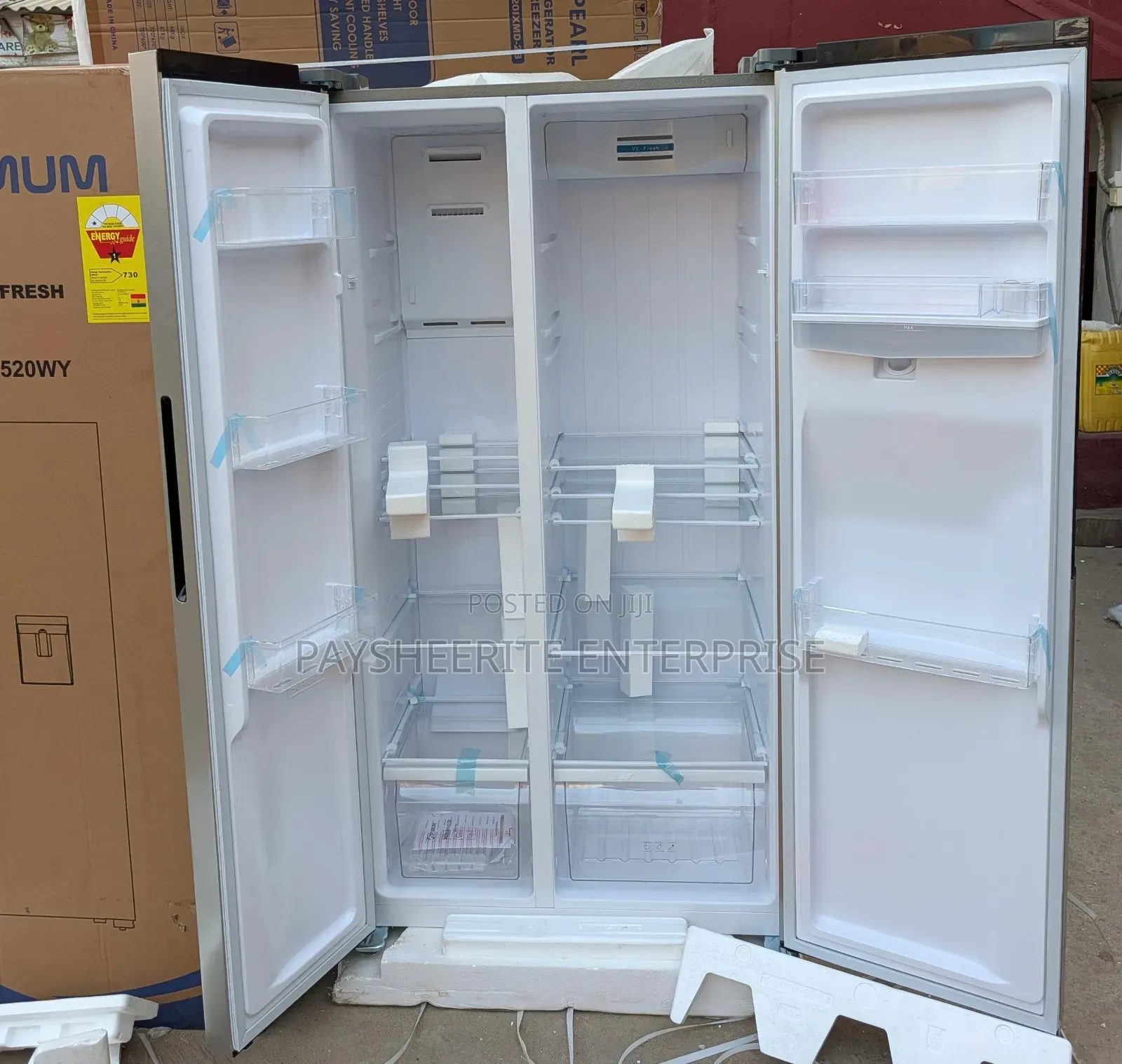 Optimum Side by Side Fridge With Dispenser 520l Ghc8500