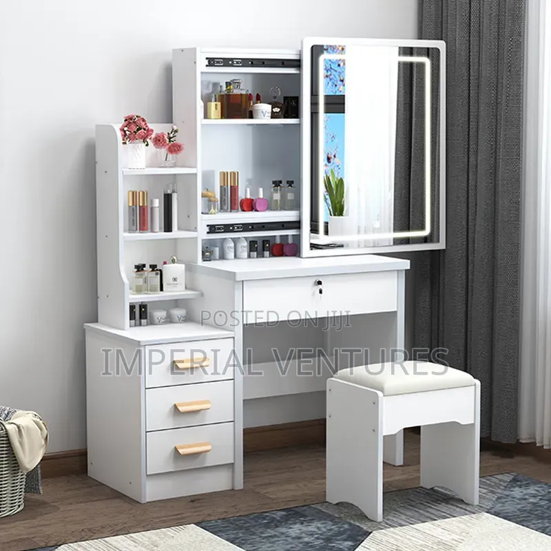 All White Led Light Dresser
