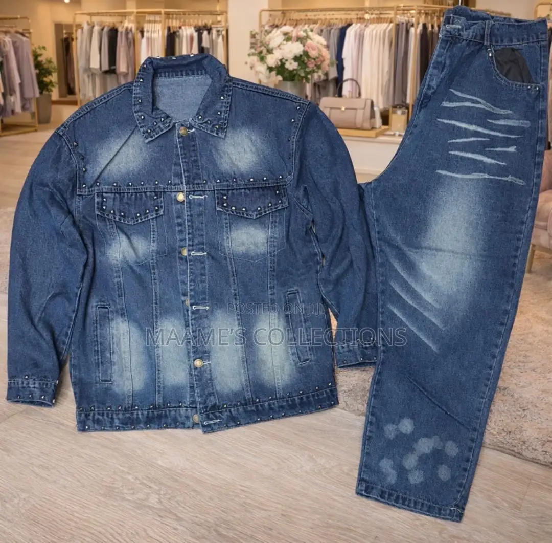 Men’S Denim Jeans Jacket Top And Down Available