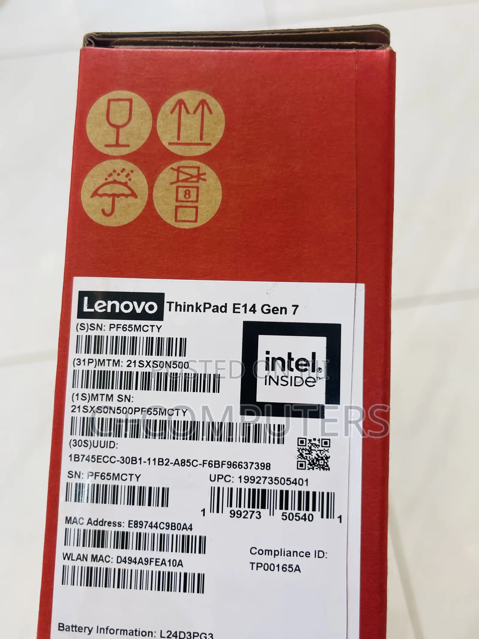 New Laptop Lenovo ThinkPad E14 Gen 6 16GB Intel Core Ultra 7 SSD 512GB