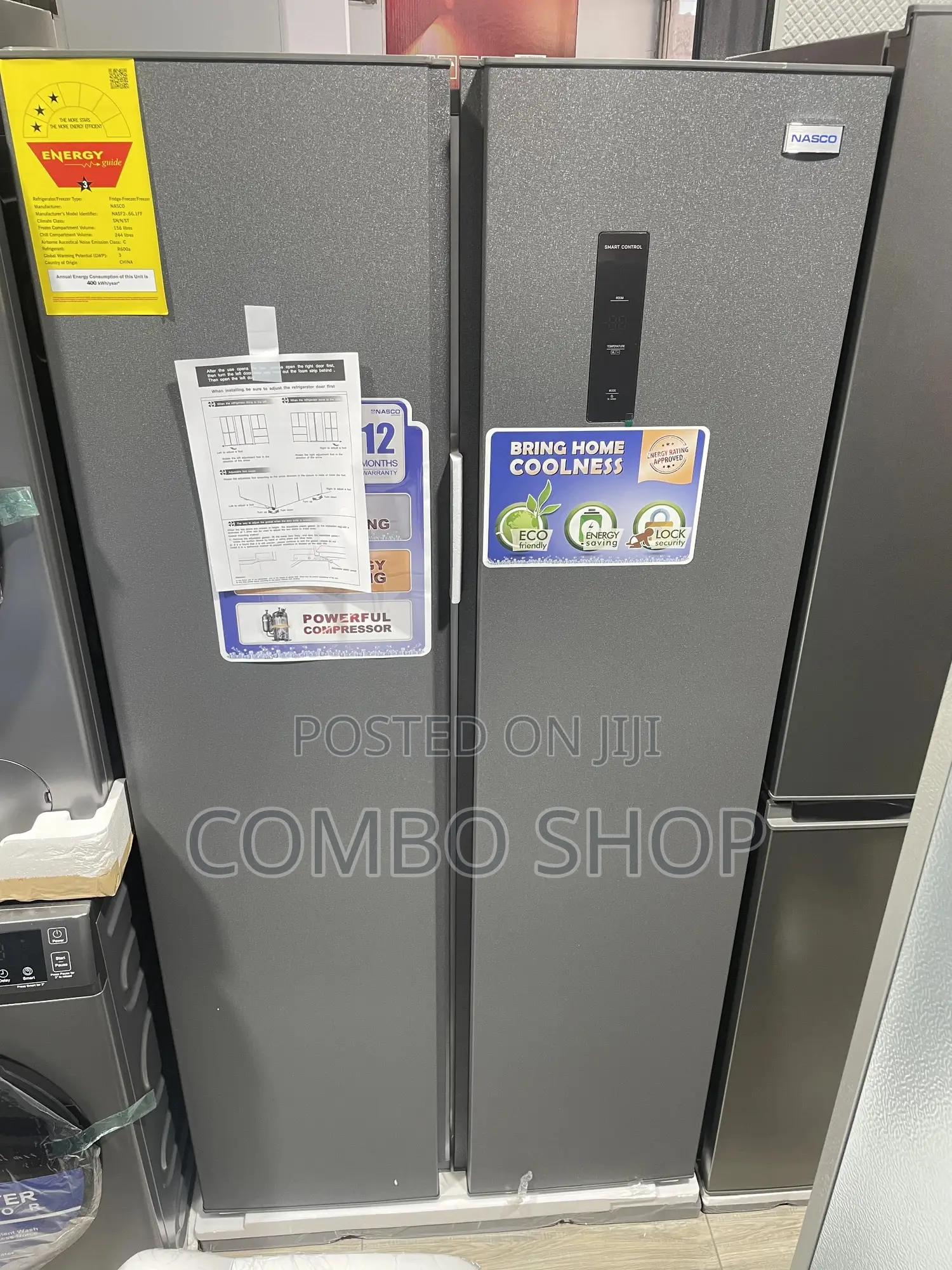 Nasco 400l Side by Side Fridge