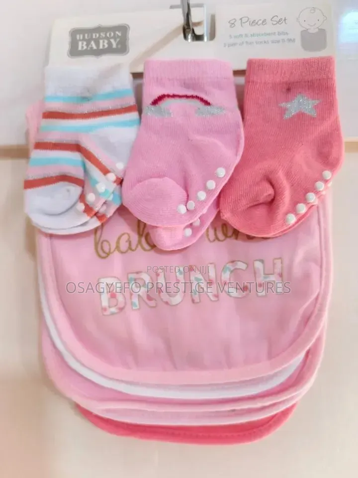 Hudson Baby Bib and Socks Gift Set for Babies.