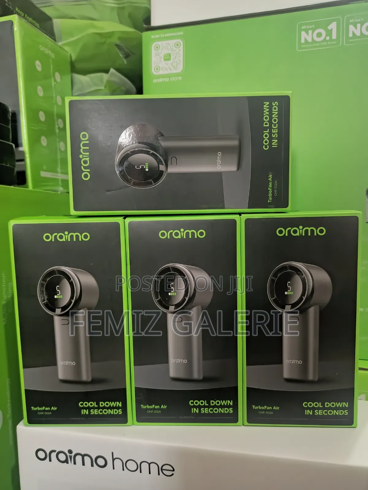 Oraimo Turbofan Air Handheld Fan Intense Airflow