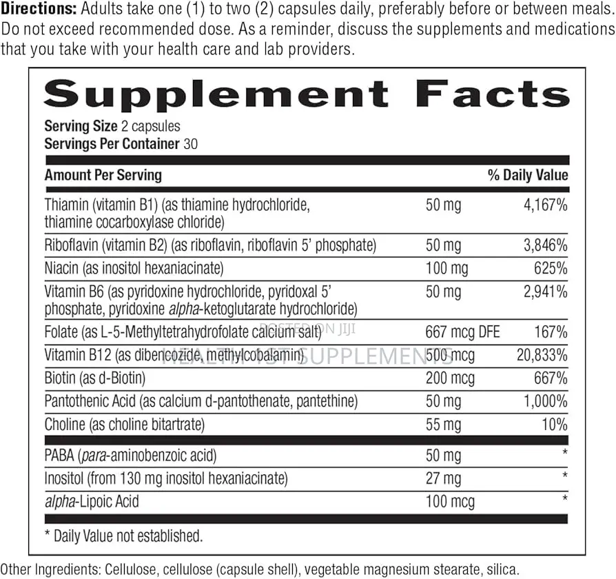 Country Life, Coenzyme Vitamin B-Complex , 60 Vegan Caps, Glass Bottle