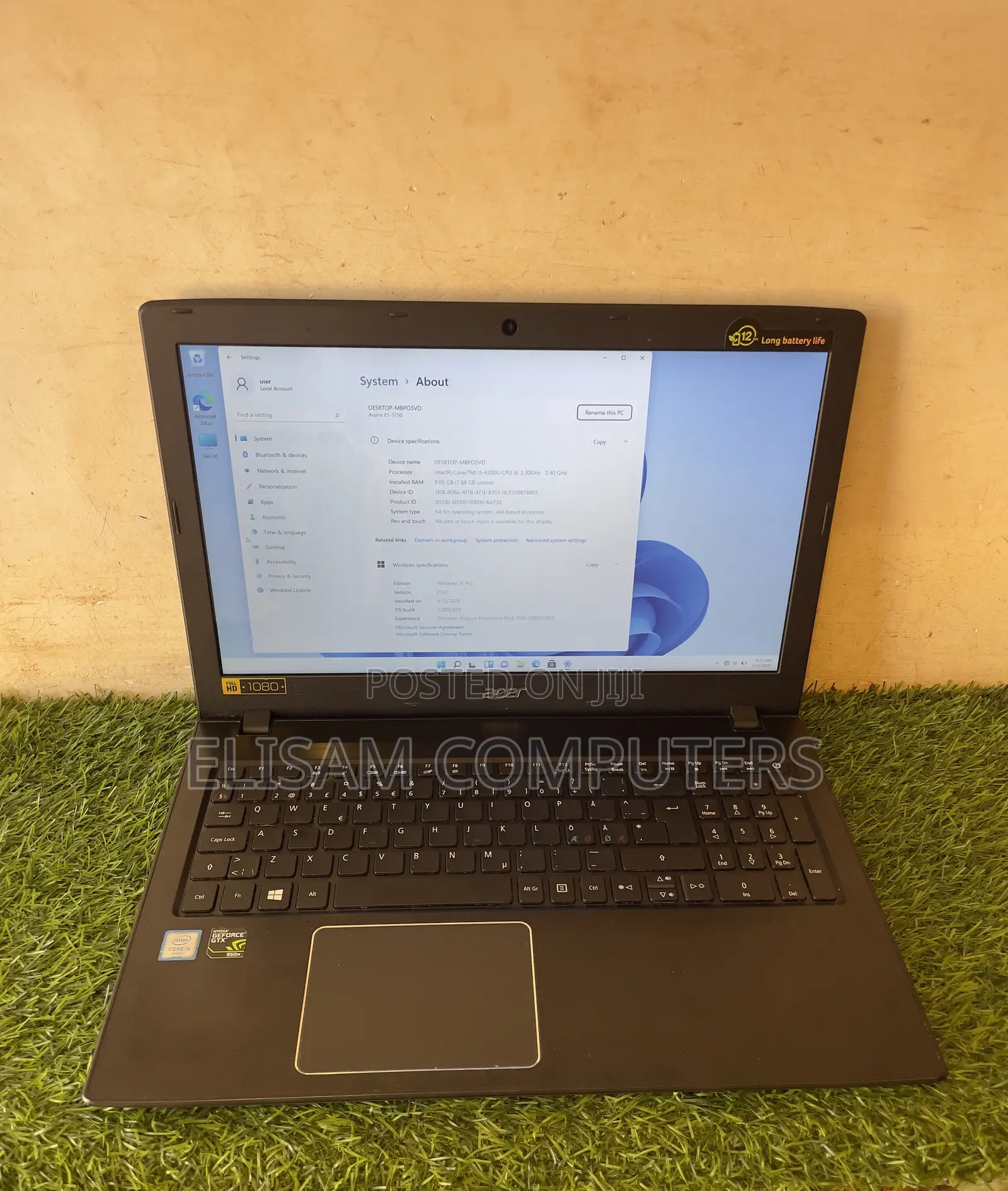 Laptop Acer Aspire E5-575G 8GB Intel Core i5 HDD+SSD 1T