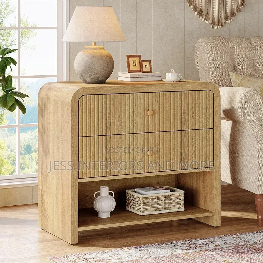 Bedside(Oversized)Table With Open Storage