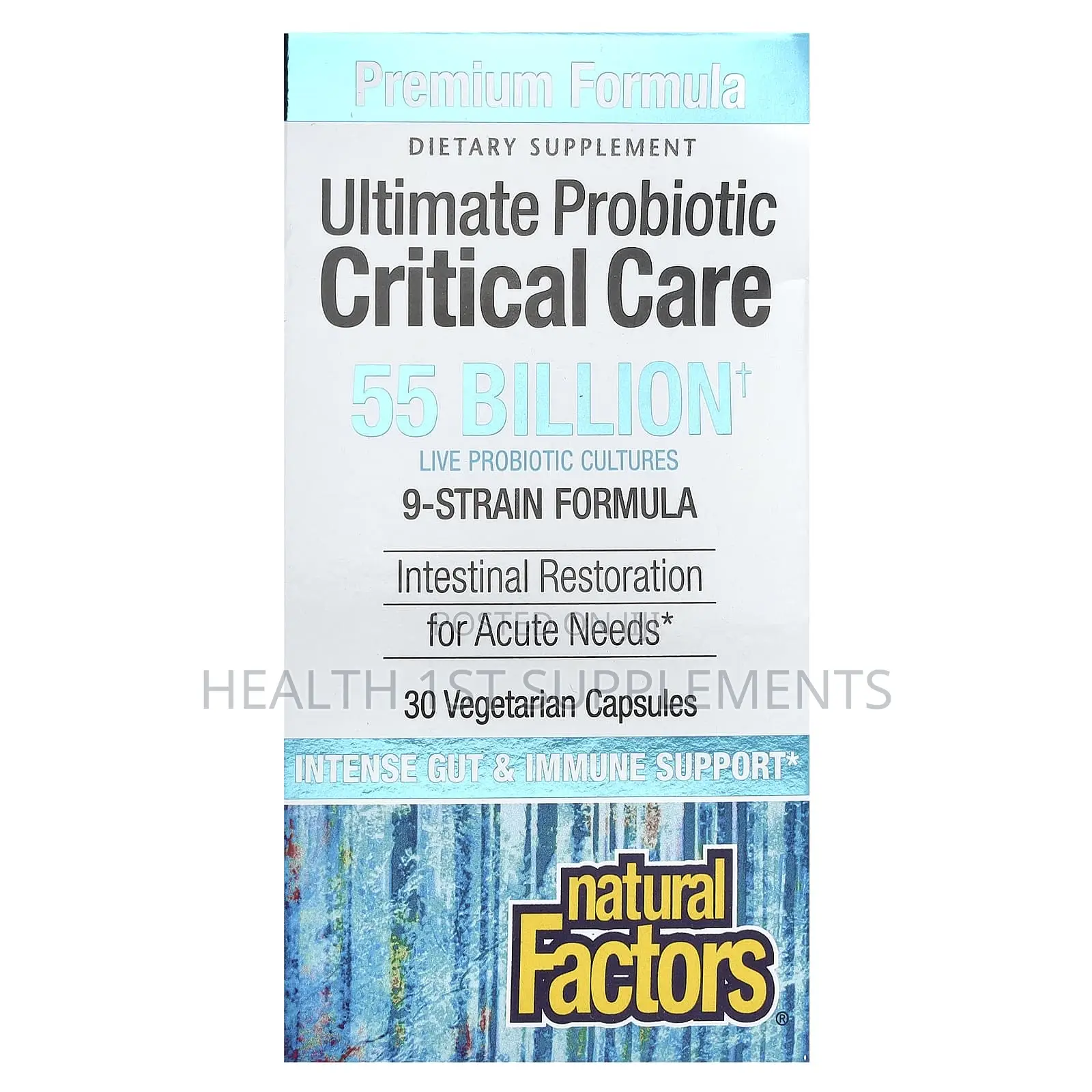 Natural Factors Probiotic, 55 Billion Cfus, 9 Strains, 30 Veg Capsules