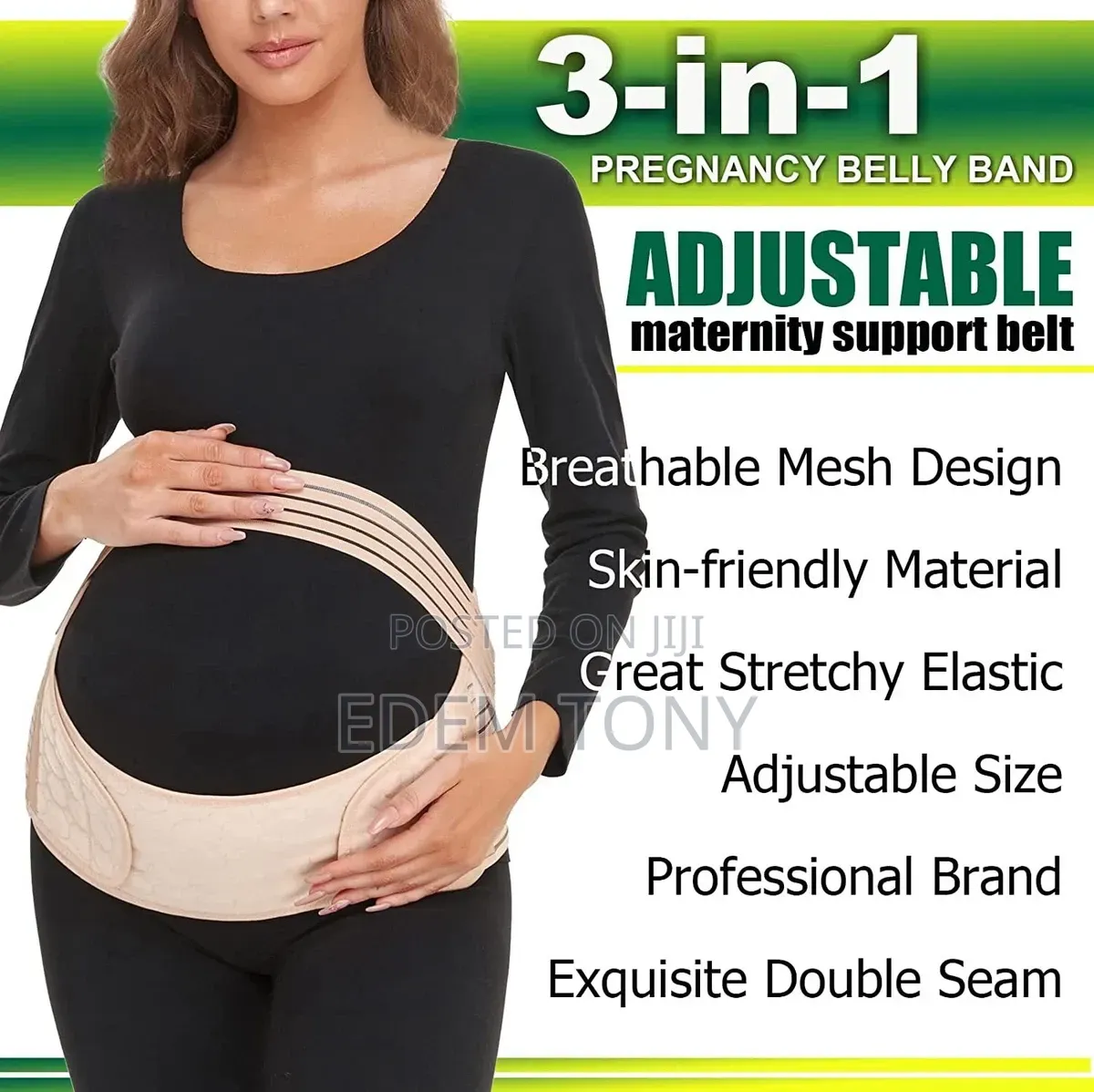 Pregnancy Maternity Belt Lumbar Back Support Waist Band Belly Brace