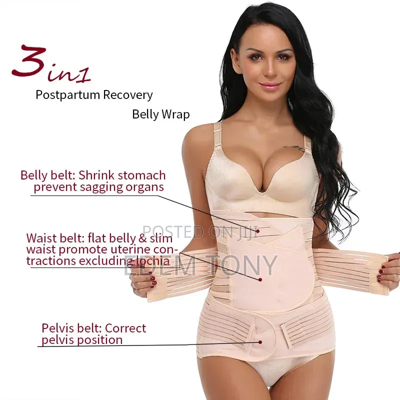 3-in-1 Postpartum Belly Belt Set