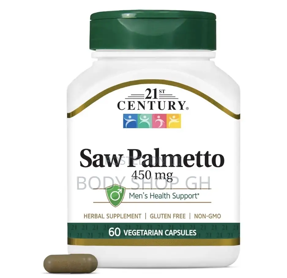21st Century Saw Palmetto 450mg Veg Capsules, 60 Count