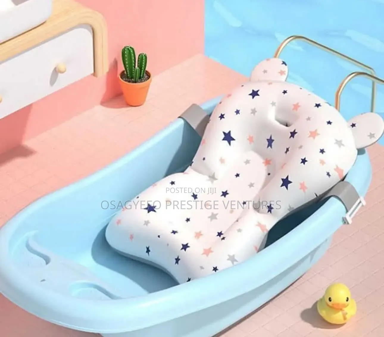 Baby Bath Support Cushion Rinse Cup
