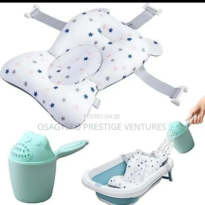 Baby Bath Support Cushion Rinse Cup