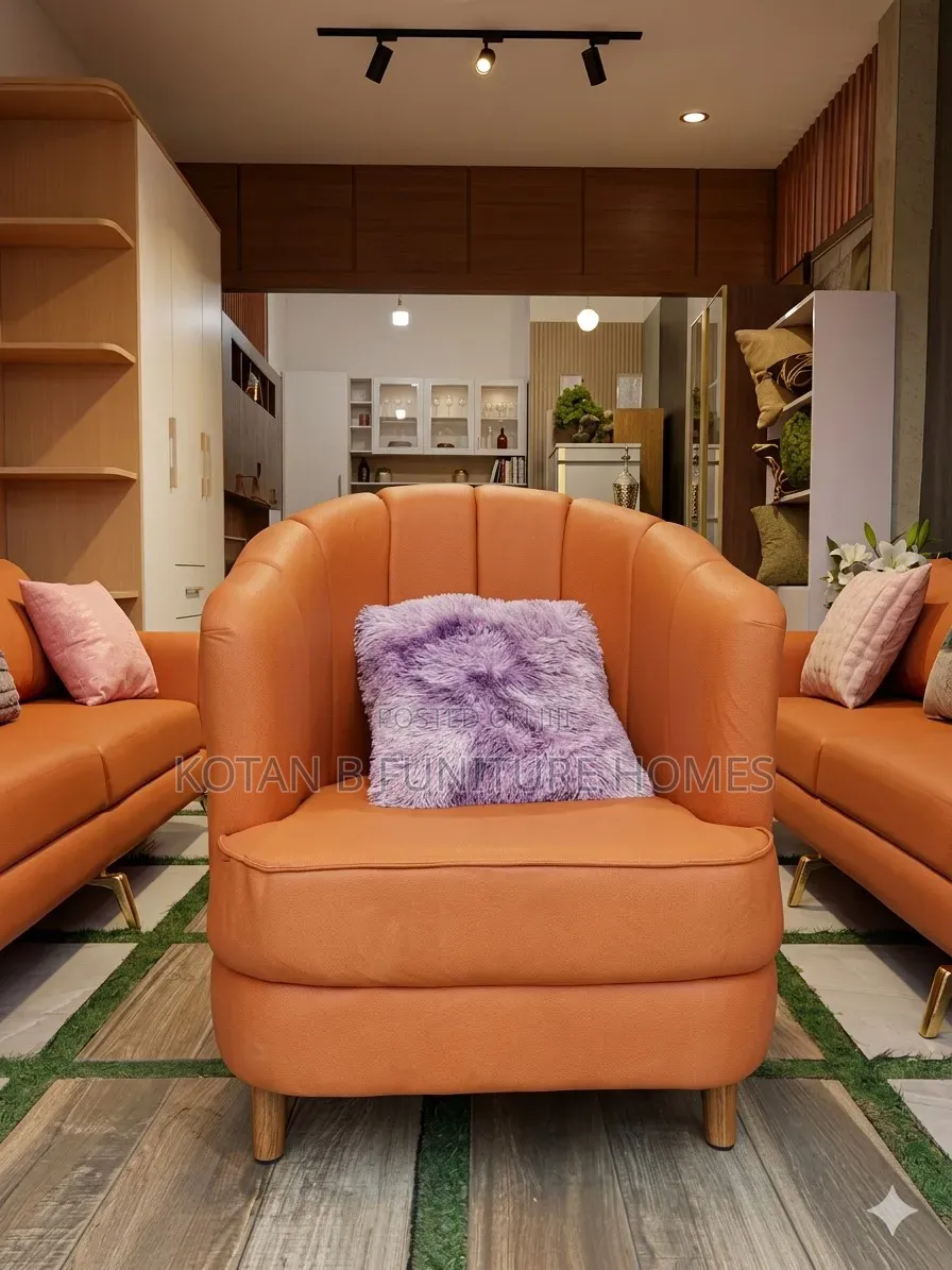 An Orange Elegant Armchair