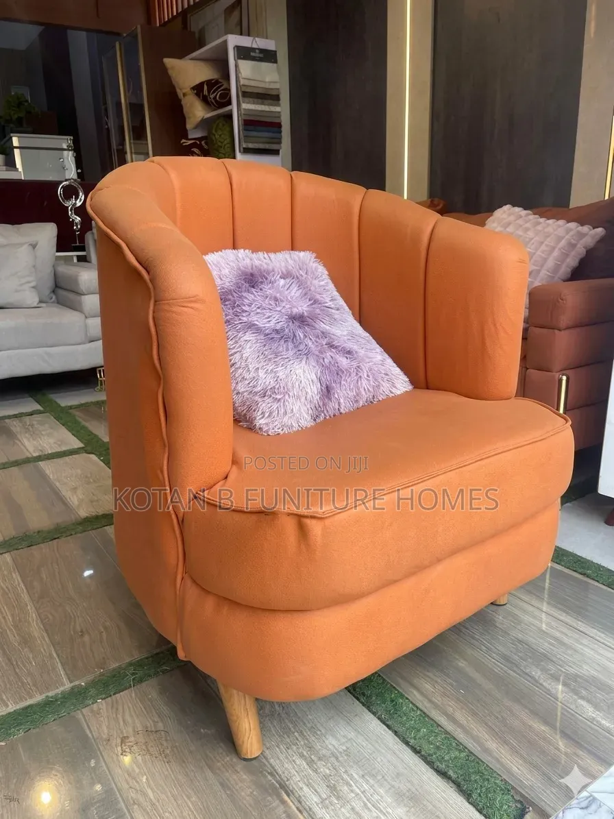 An Orange Elegant Armchair