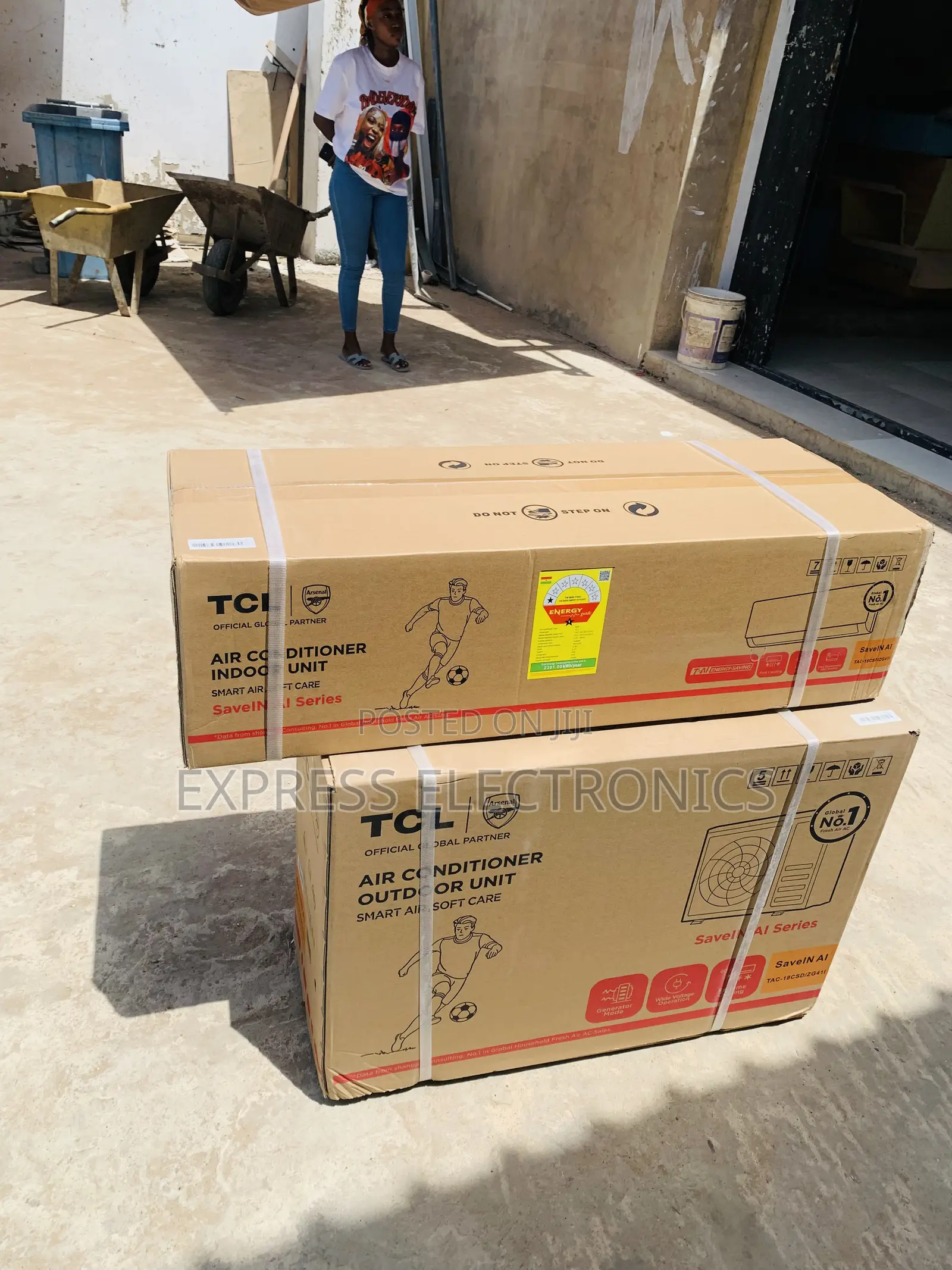 Quality Sleek White Air Conditioner 1.5hp TCL Inverter Dark Grey