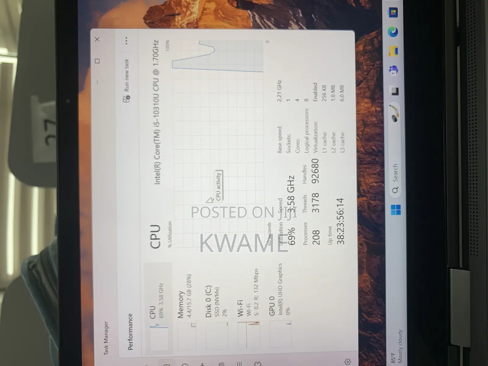 Laptop Lenovo ThinkPad X1 Yoga 16GB Intel Core i5 SSD 256GB