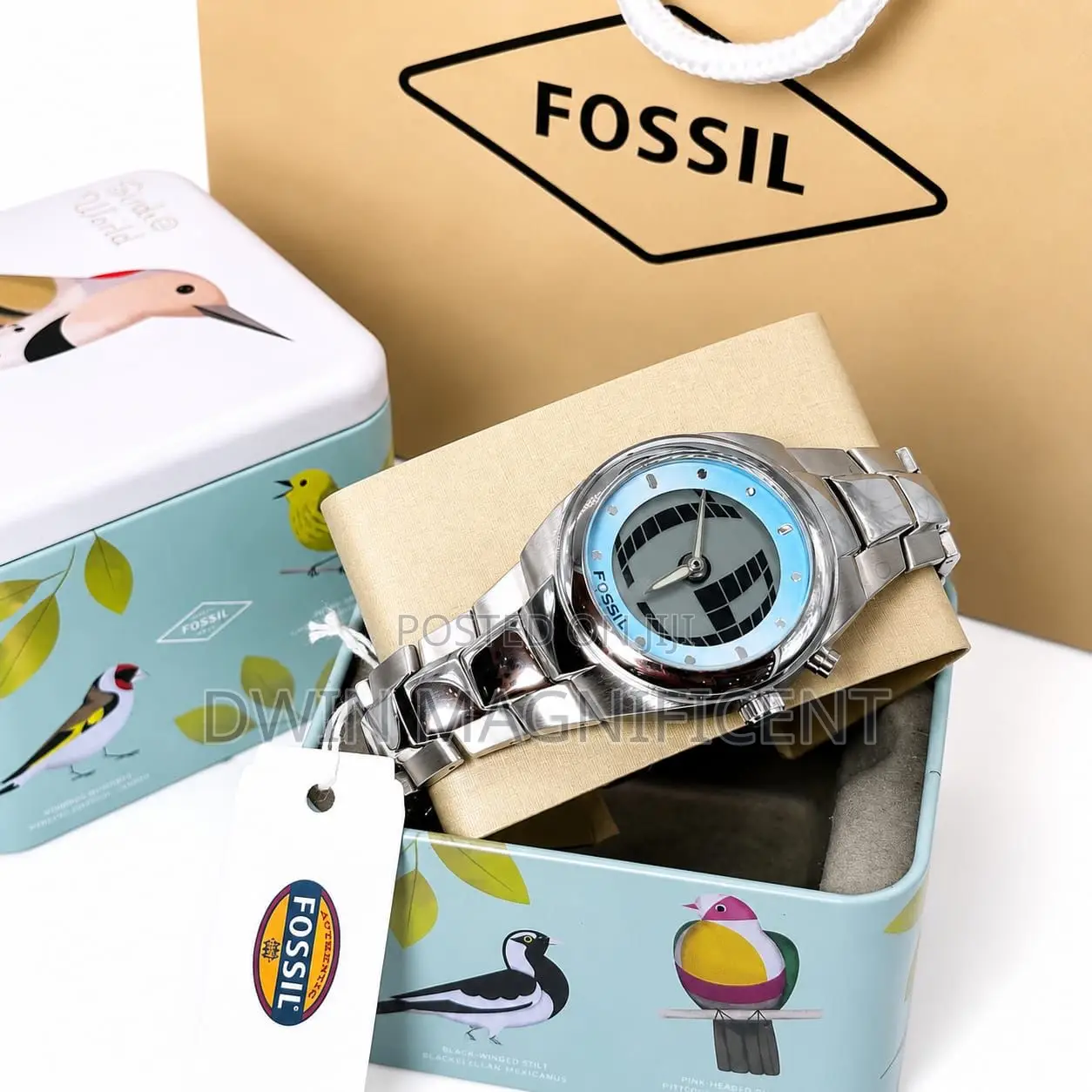 Fossil Big Tic Limited Edition Y2k Stainless Steel Watch