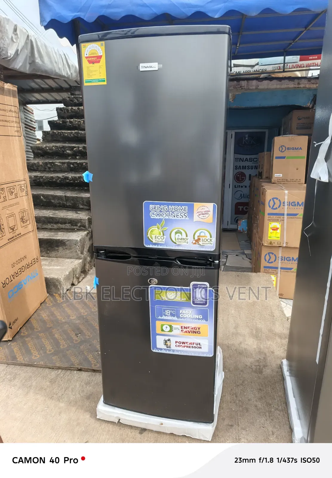 Nasco 142liters Double Door Frjdge Bottom Freezer
