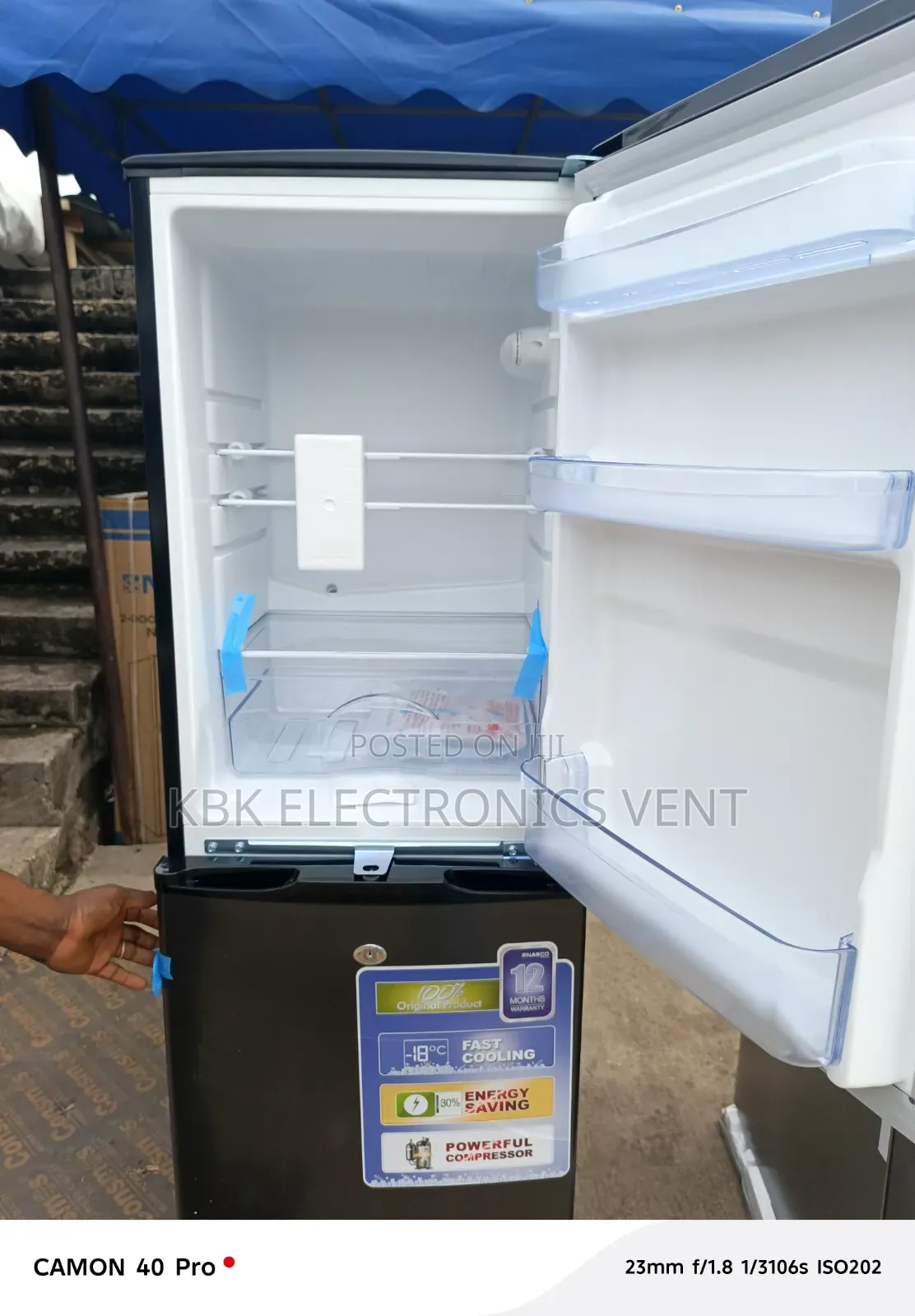 Nasco 142liters Double Door Frjdge Bottom Freezer