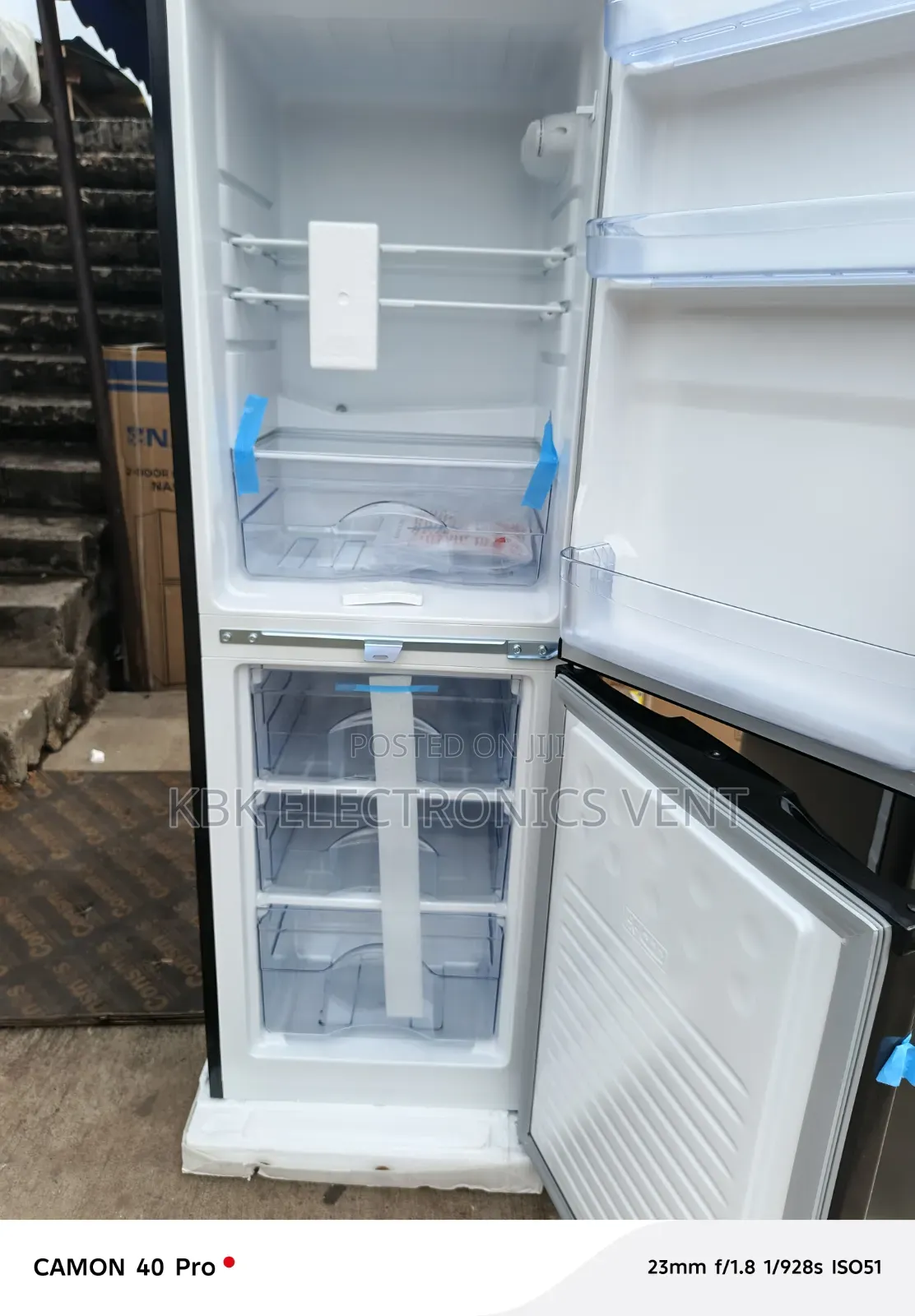 Nasco 142liters Double Door Frjdge Bottom Freezer