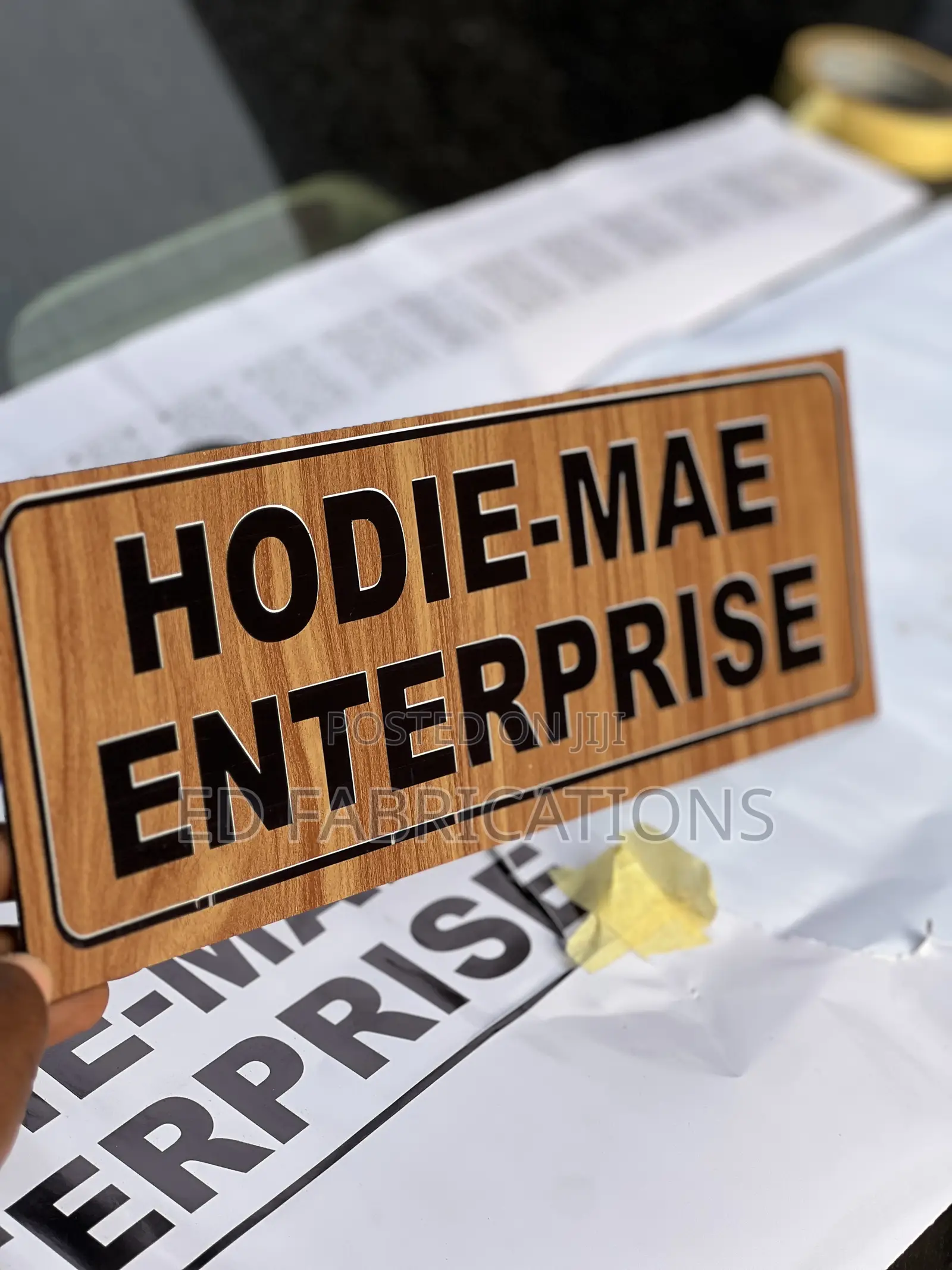 Wooden Door Label